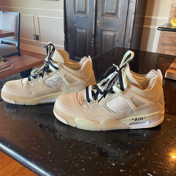 Nike Jordan 4 Retro Off-white Sail women’s 12.5 - Picture 3 of 11
